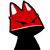 Emoticon Red Fox Ninja, Rauch und verschwindet